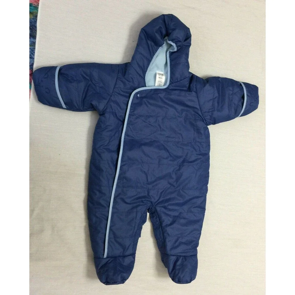 BABY GAP BOYS SNOWSUIT FLEECE LINED SIZE 3-6 MONTHS